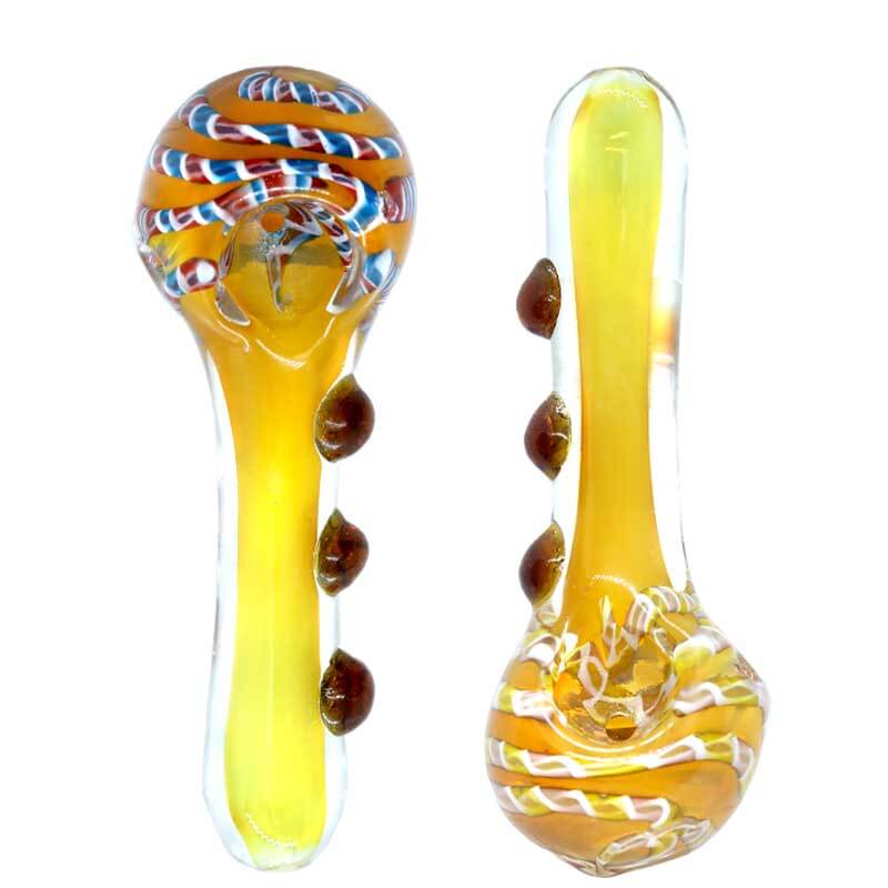 Fumed Handpipe With Rope Design on top (10262) | 5 inch | Assorted Colors product image